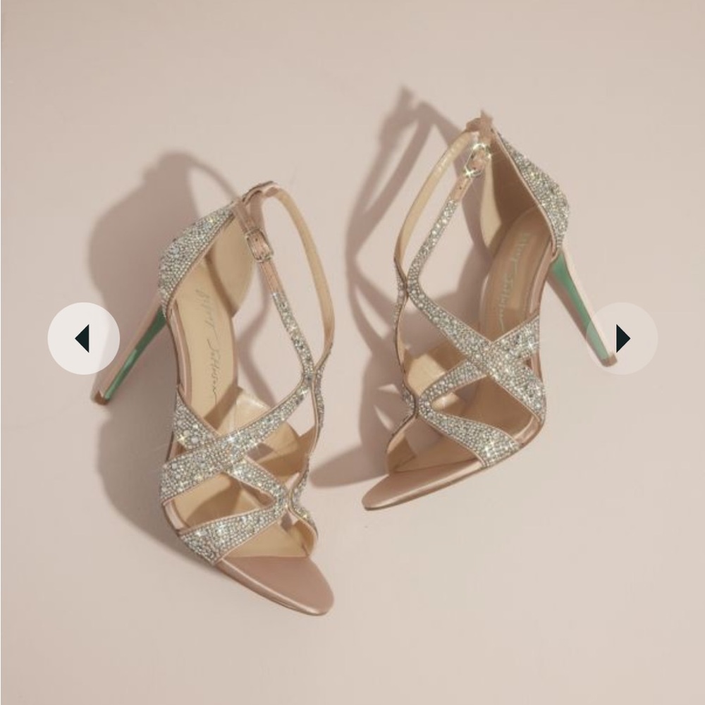 Blue by Betsy Johnson-embellished strappy stiletto sandals